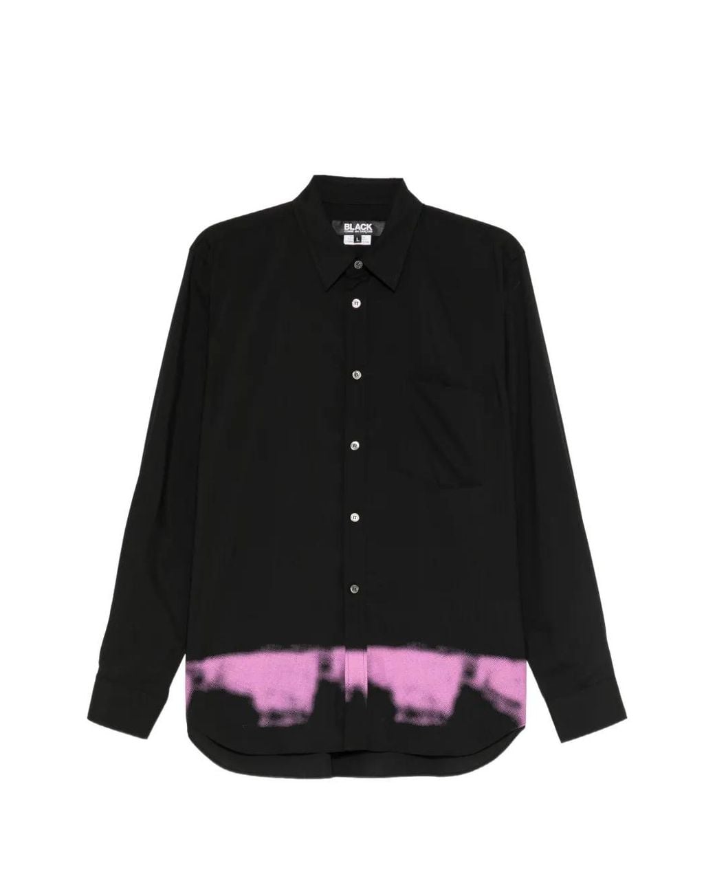 COMME DES GARÇON BLACK Black Chemise À Effet Peinture Graffiti