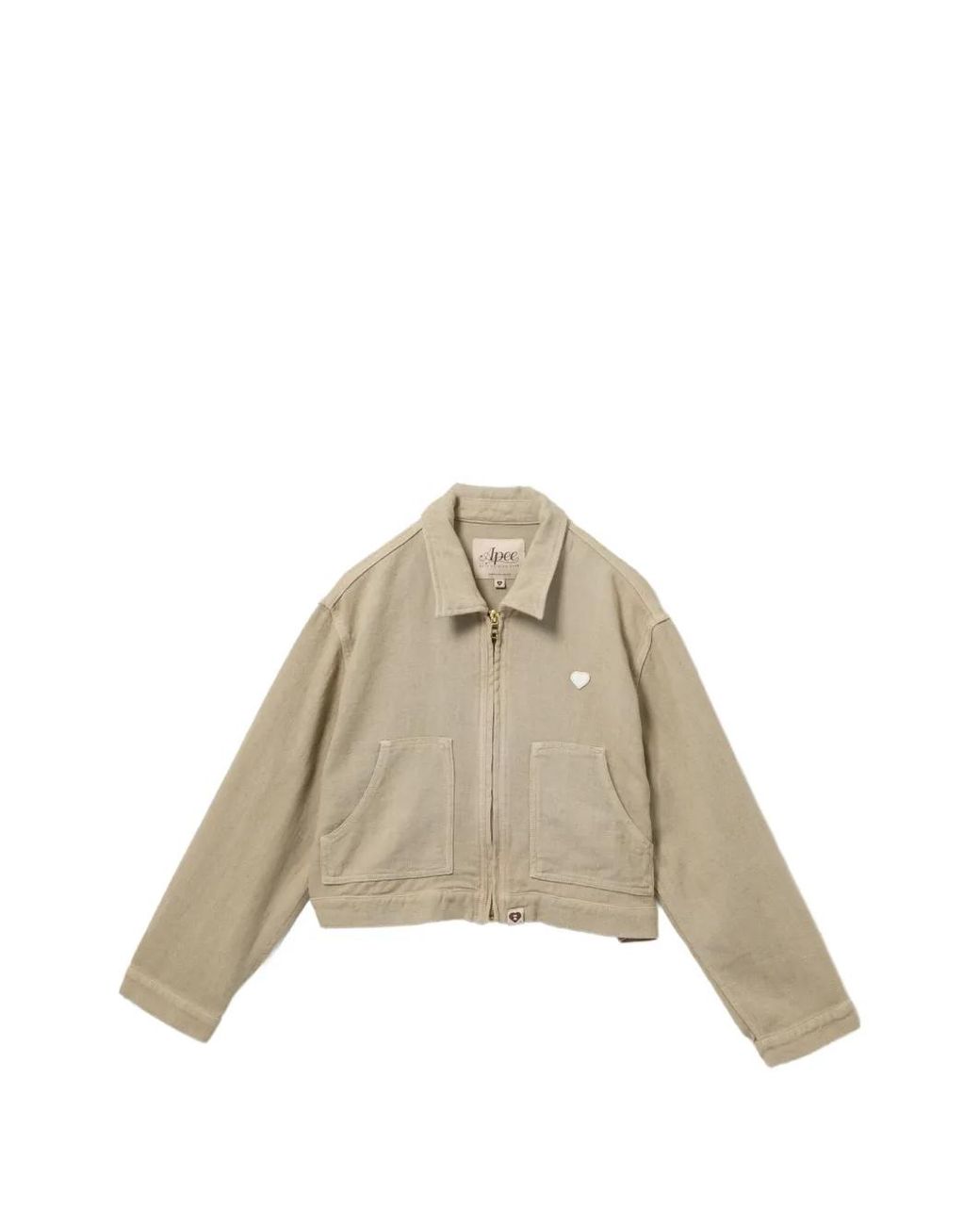 AAPE BY A BATHING AP Natural Heart Patch Cropped Jacket