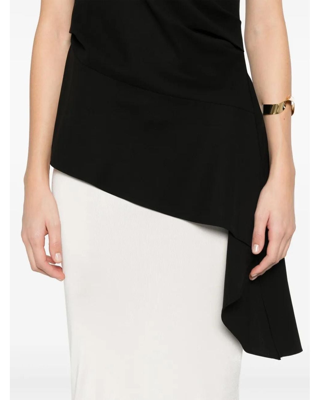 Jonathan Simkhai Black Pleat-Detailed Top