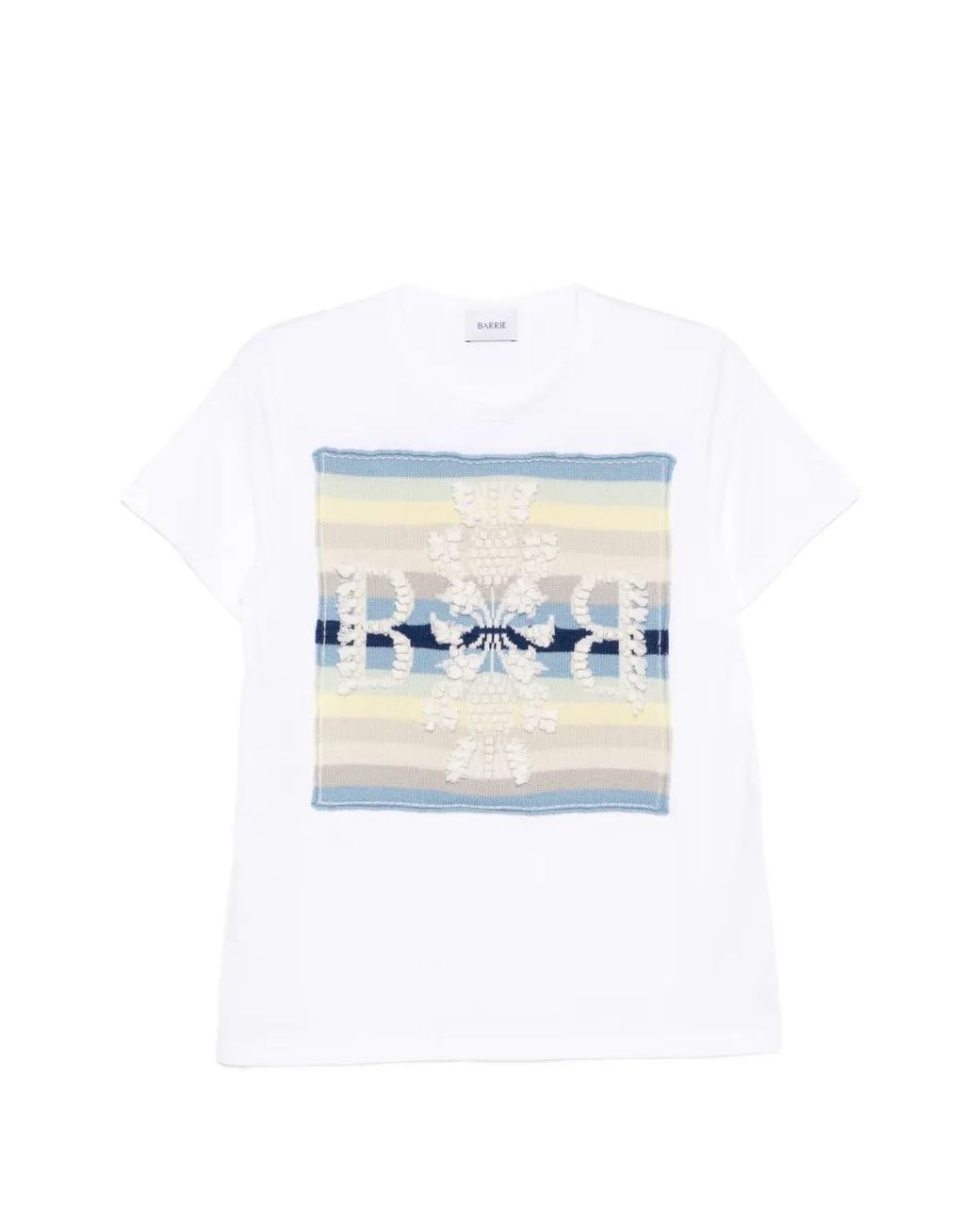 Barrie White Cashmere Patch Logo T-Shirt