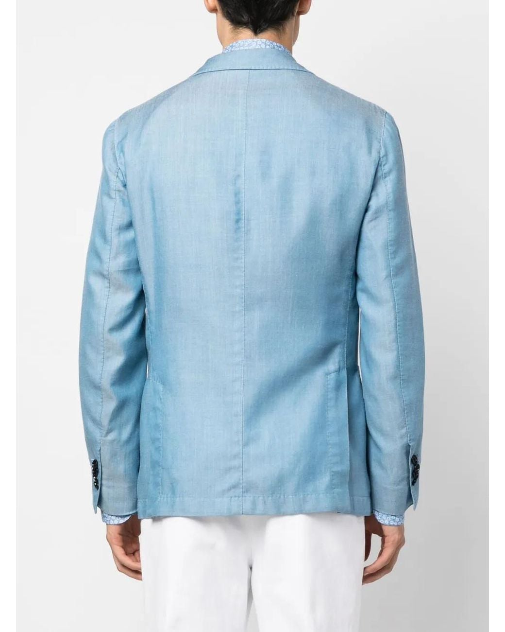 Lardini Blue Single-Breasted Blazer for men