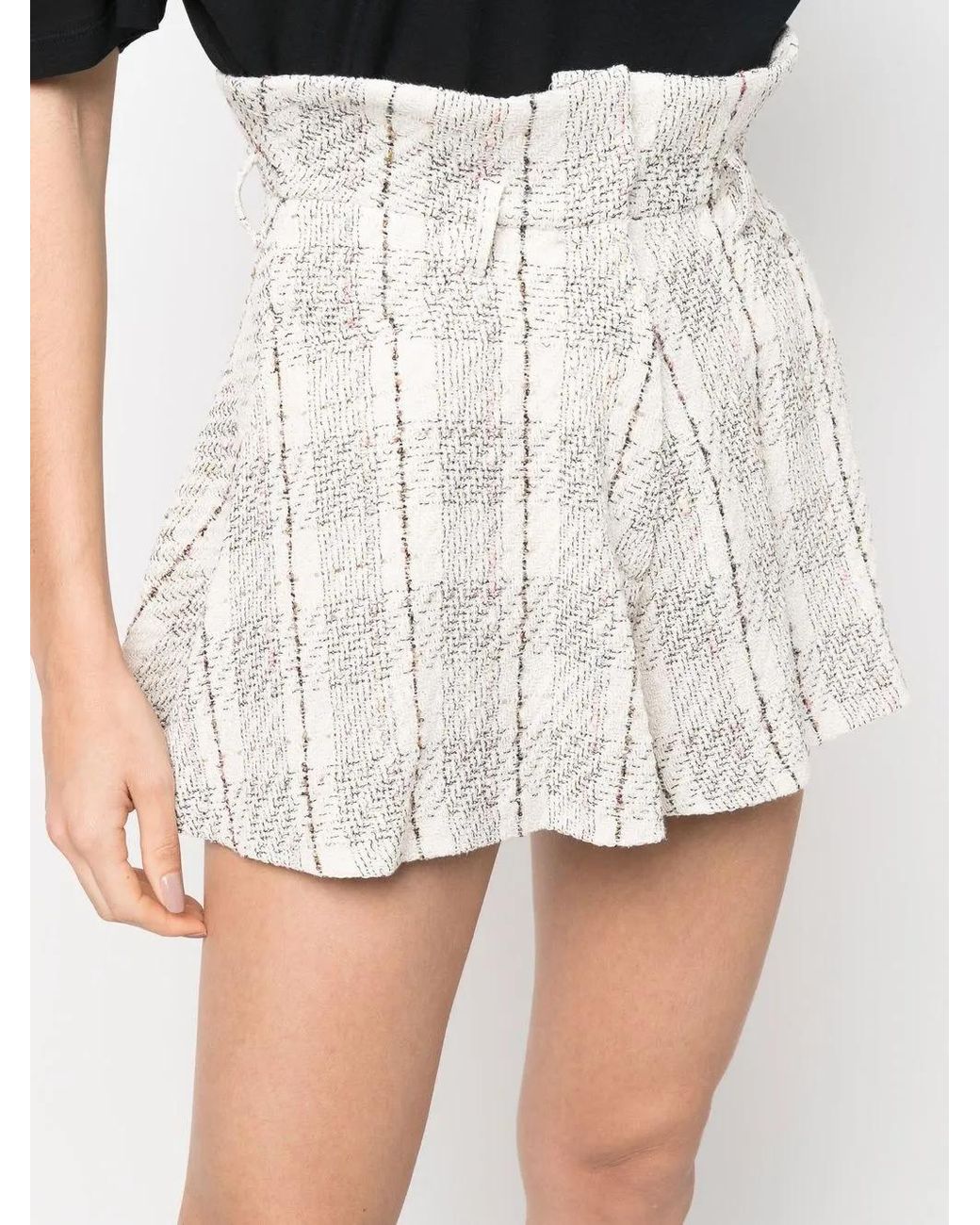 IRO White Vanko Paperbag-Waist Shorts