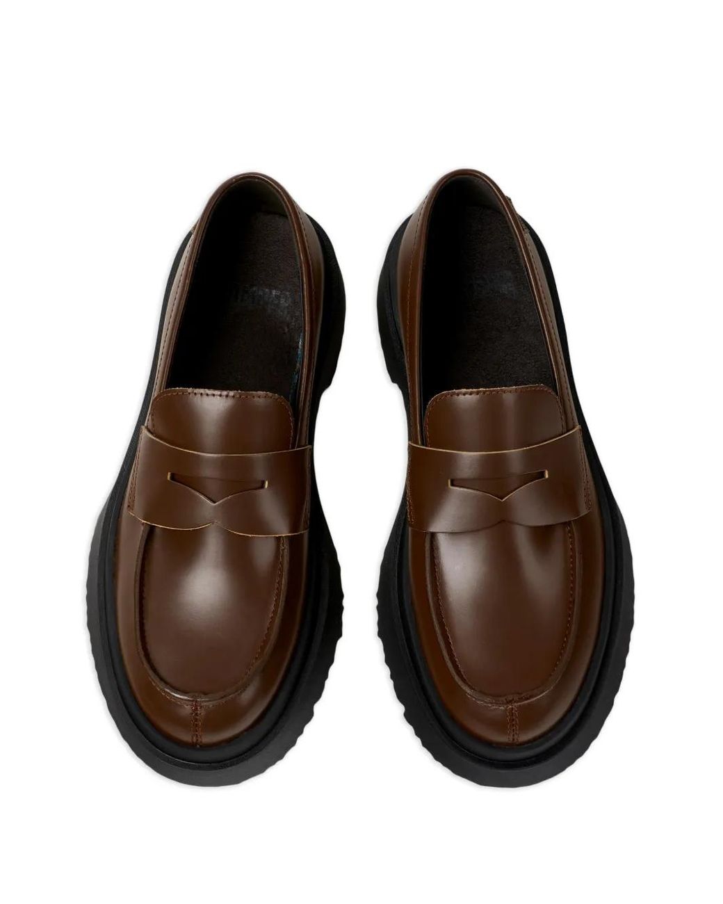 Camper Brown Walden Leather Loafers