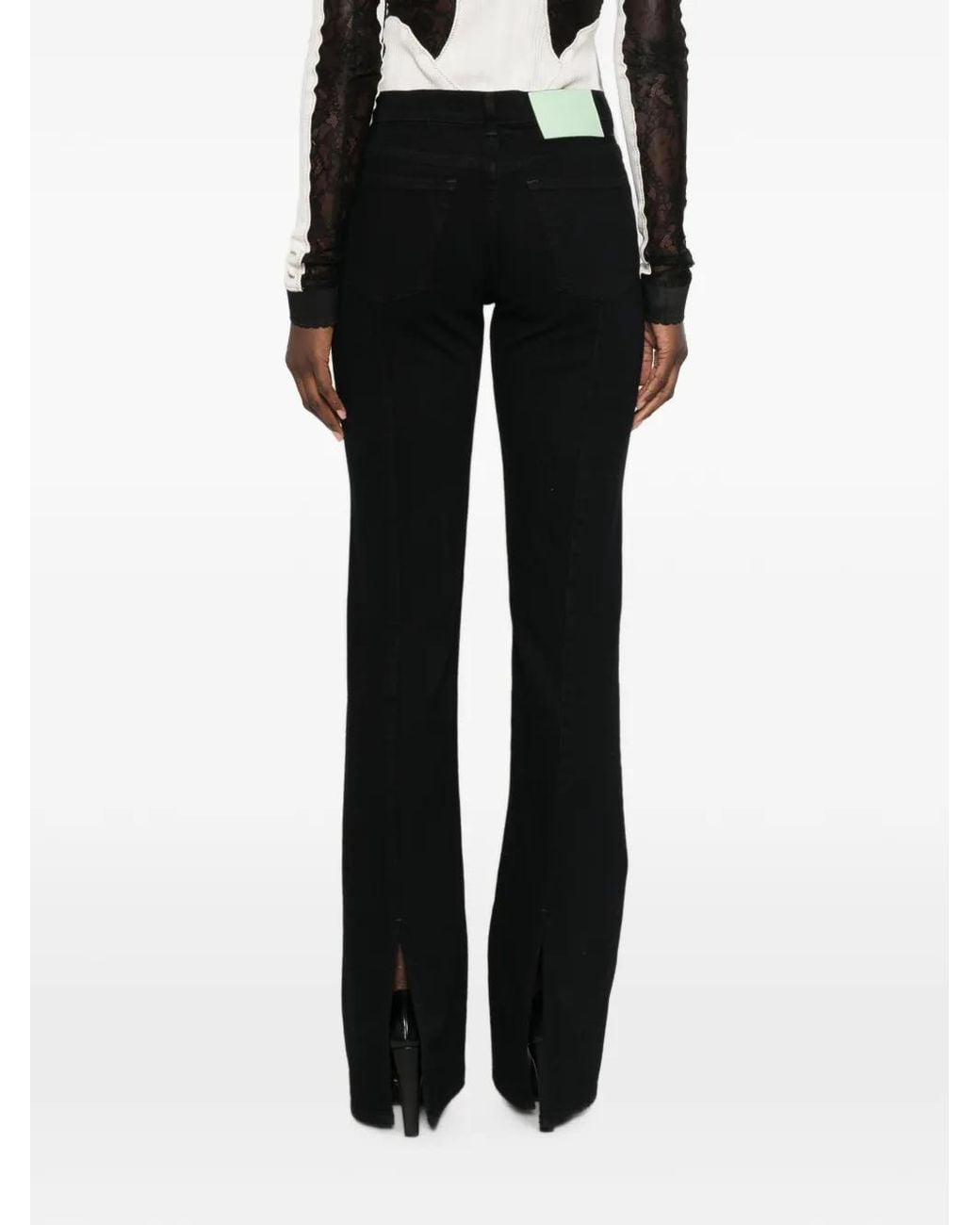 Haikure Black Split-Hem Jeans