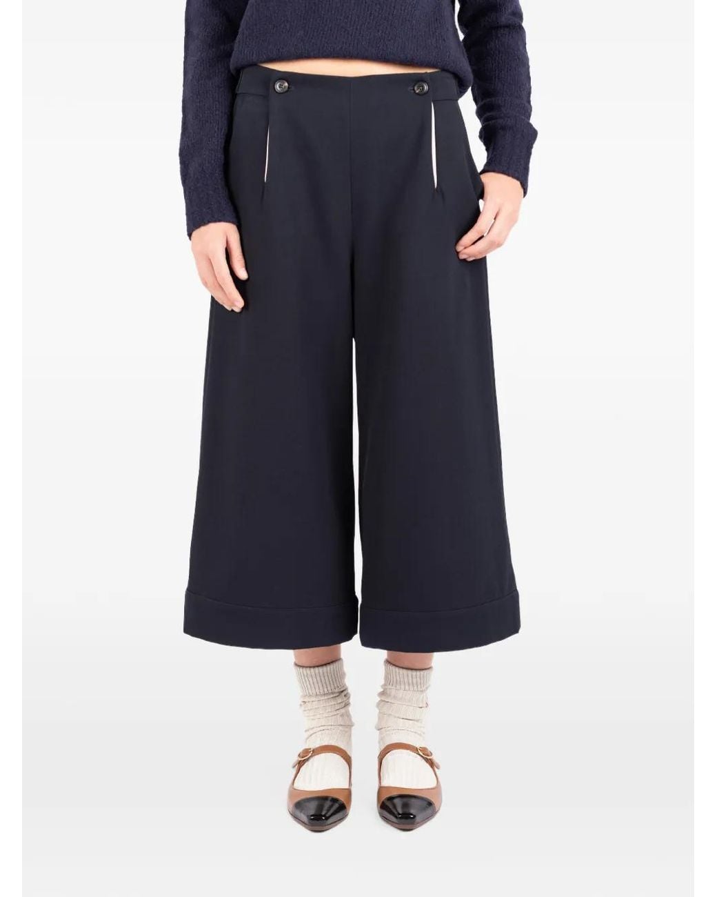 Societe Anonyme Blue Breton Cropped Trousers