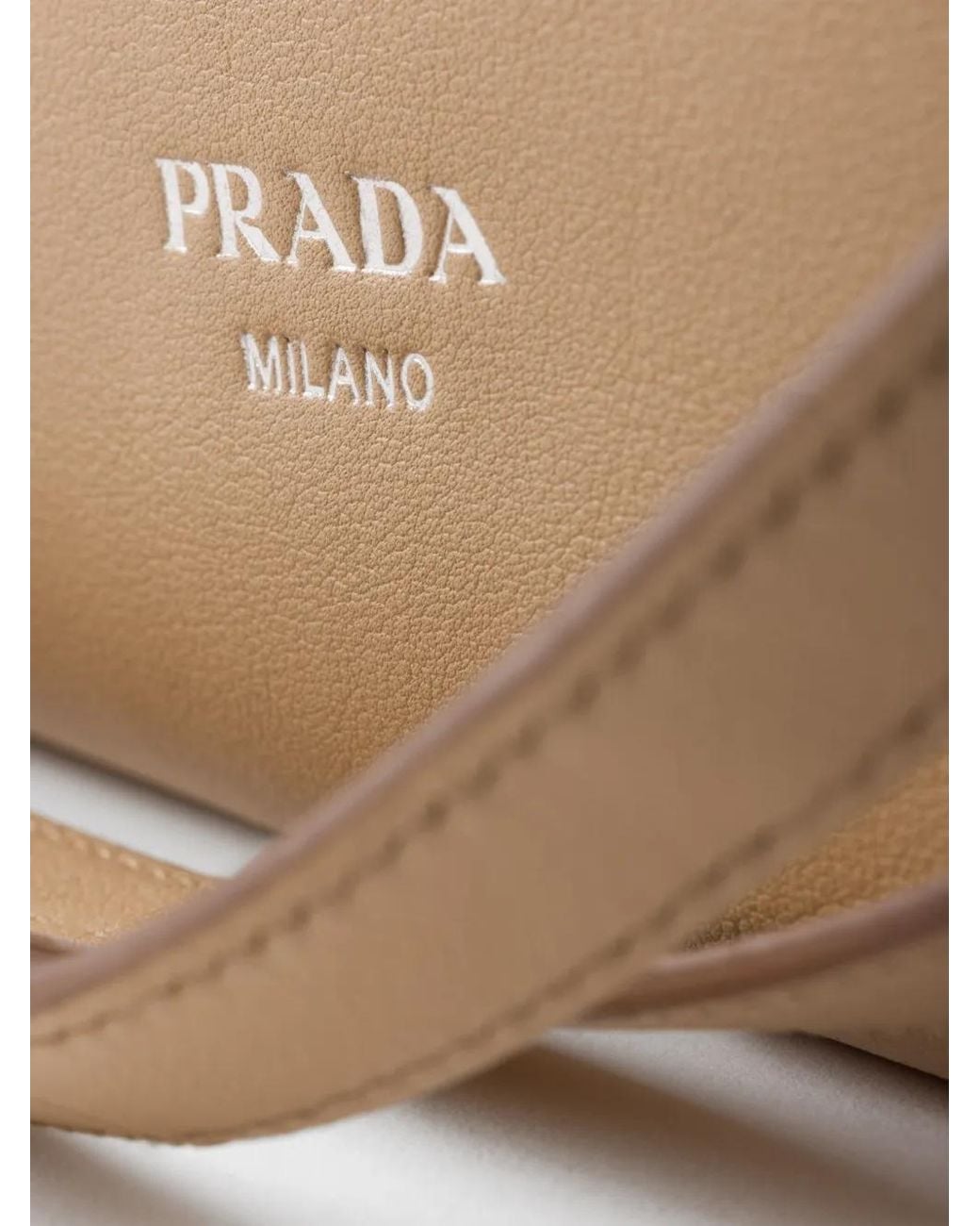 Prada Natural Fold Large Leather Shoulder Bag