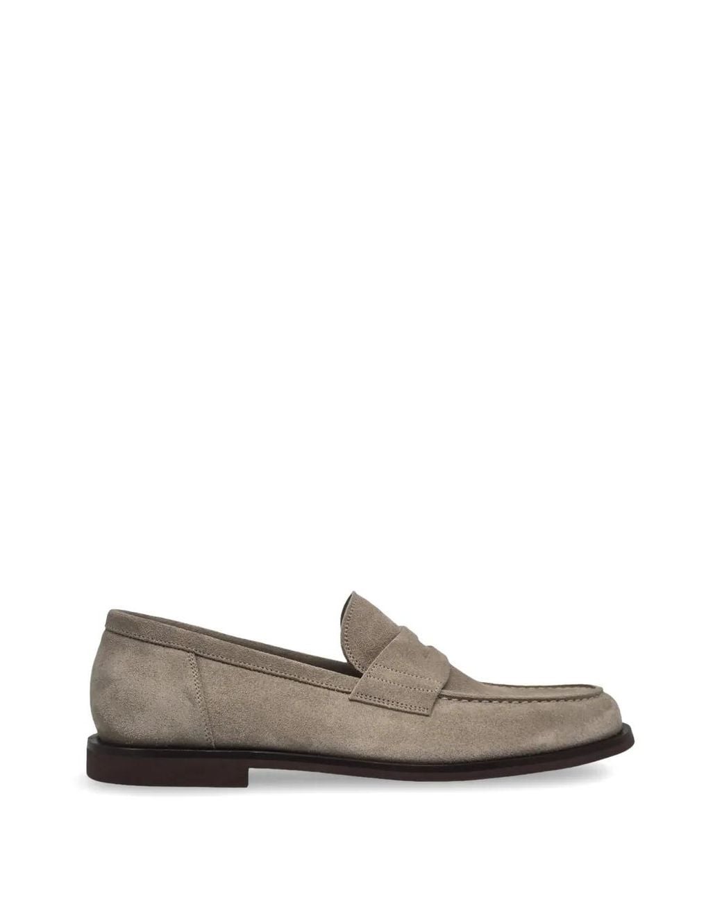 Neil Barrett Gray College Penny Suede Loafers for men