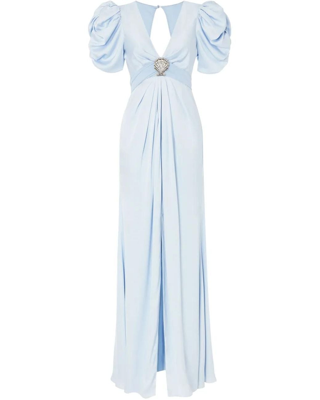 Temperley London Blue Short-Sleeve Gown