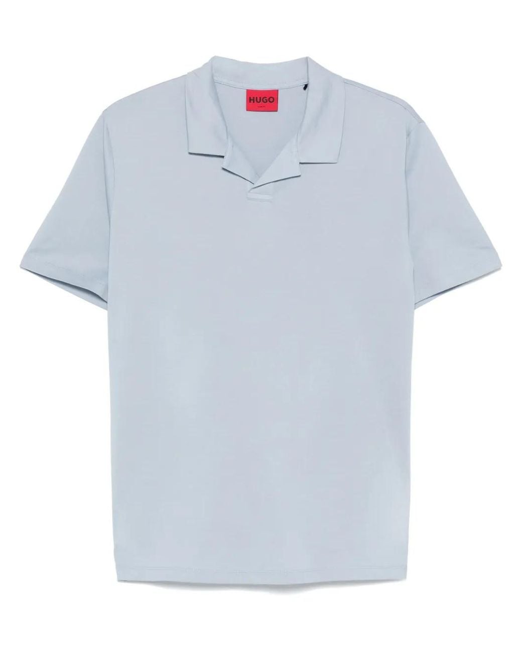 HUGO Blue Cotton Polo Shirt for men