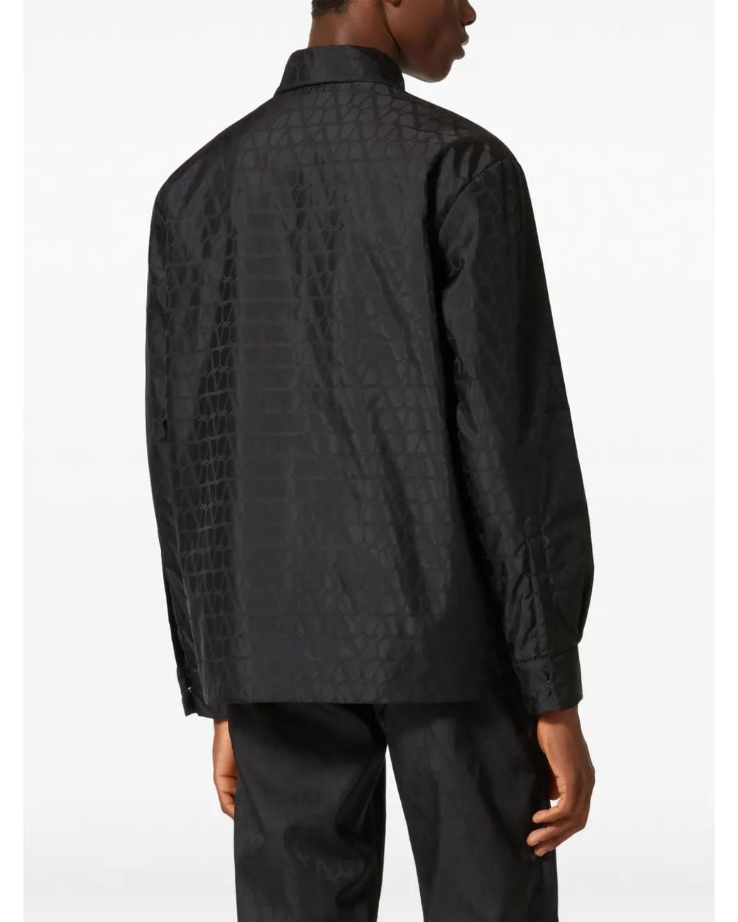 Valentino Garavani Black Toile Iconographe Reversible Jacket for men