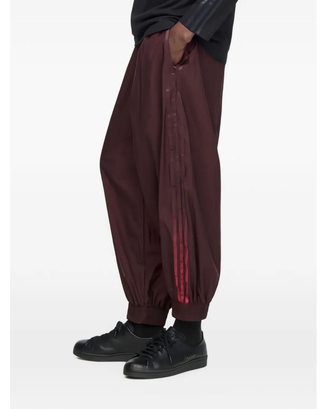 Y-3 Red Gradient 3-Stripes Track Pants for men