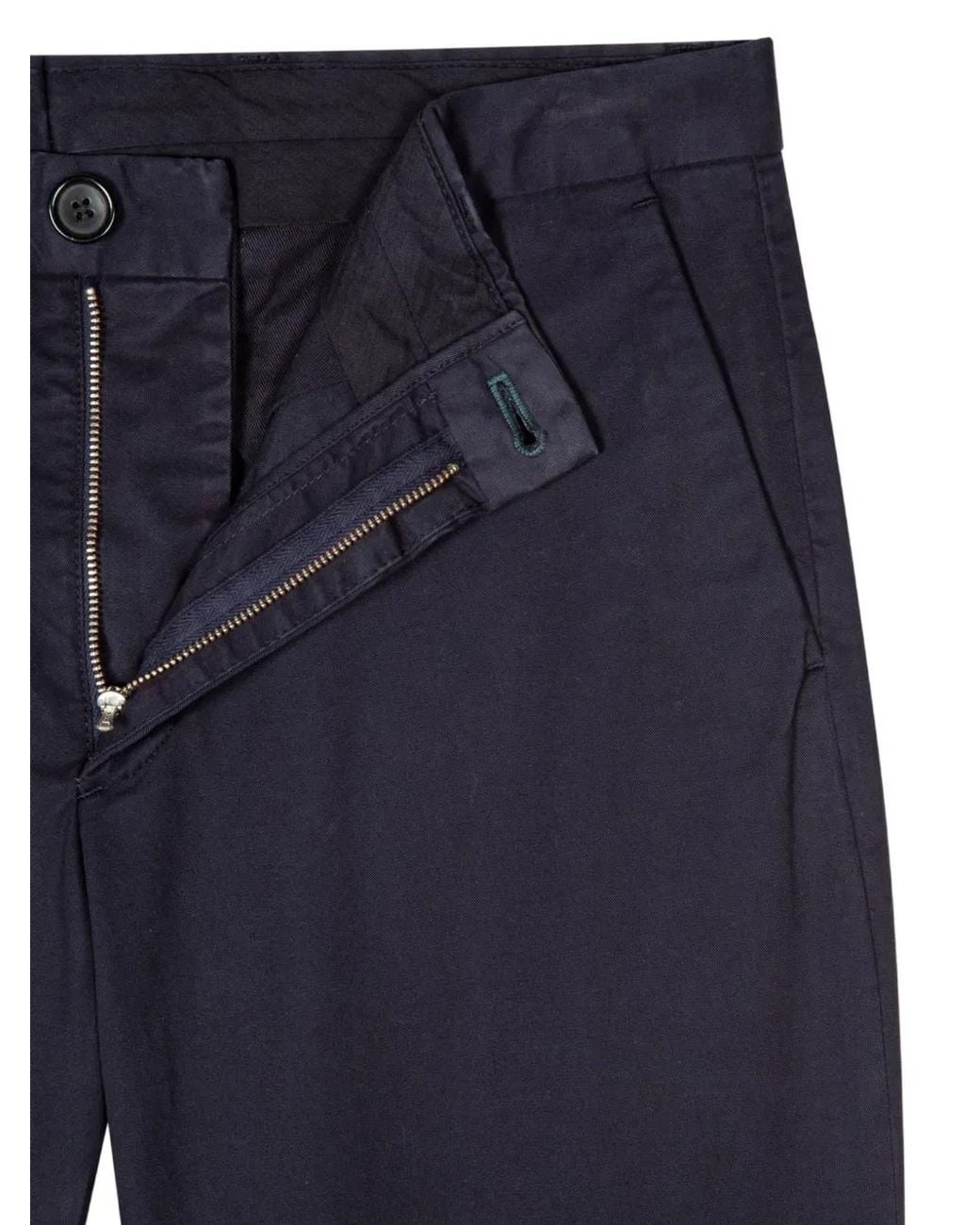 Paul Smith Blue Zebra-Embroidered Straight-Leg Trousers for men