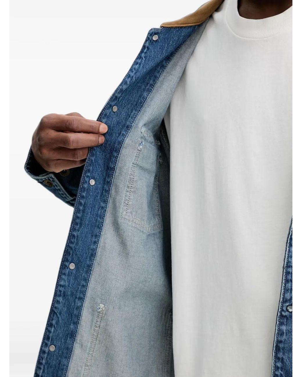 Levi's Blue Updated To Broadway X Workwear Corduroy-Collar Denim Jacket for men