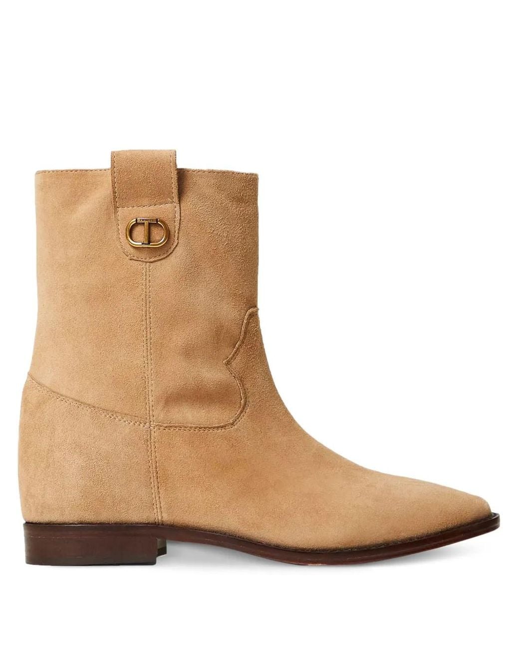 Twinset Brown Suede Ankle Boots