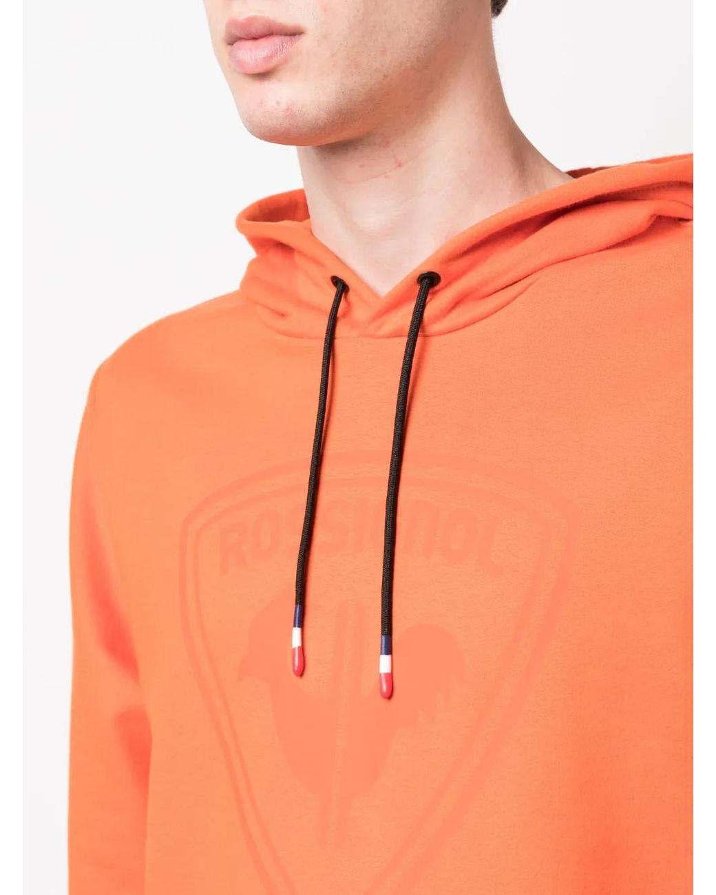 Rossignol Orange Hoodie En Coton À Logo Imprimé for men