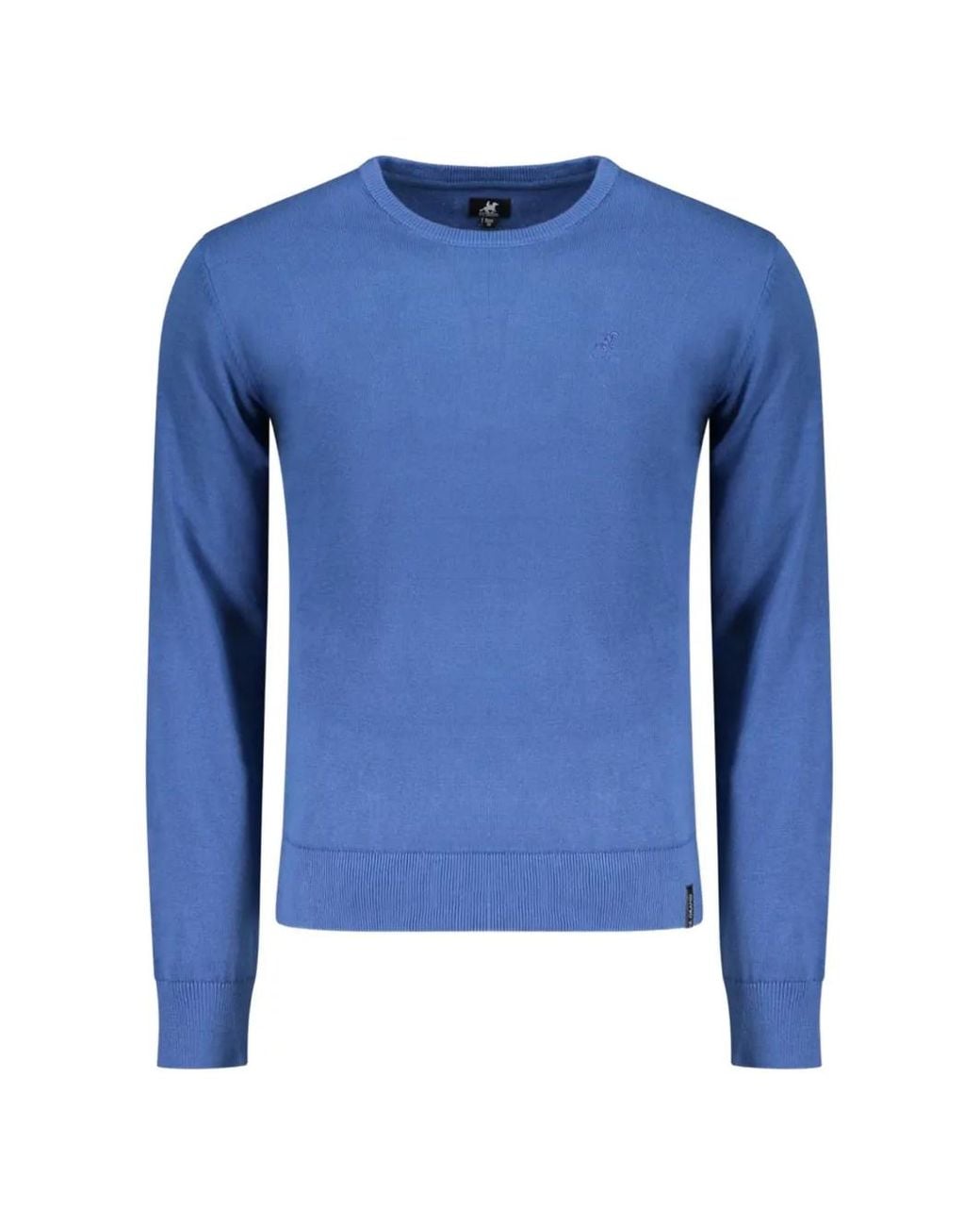 U.S. Grand Blue Logo-Embroidered Crew-Neck Sweater for men