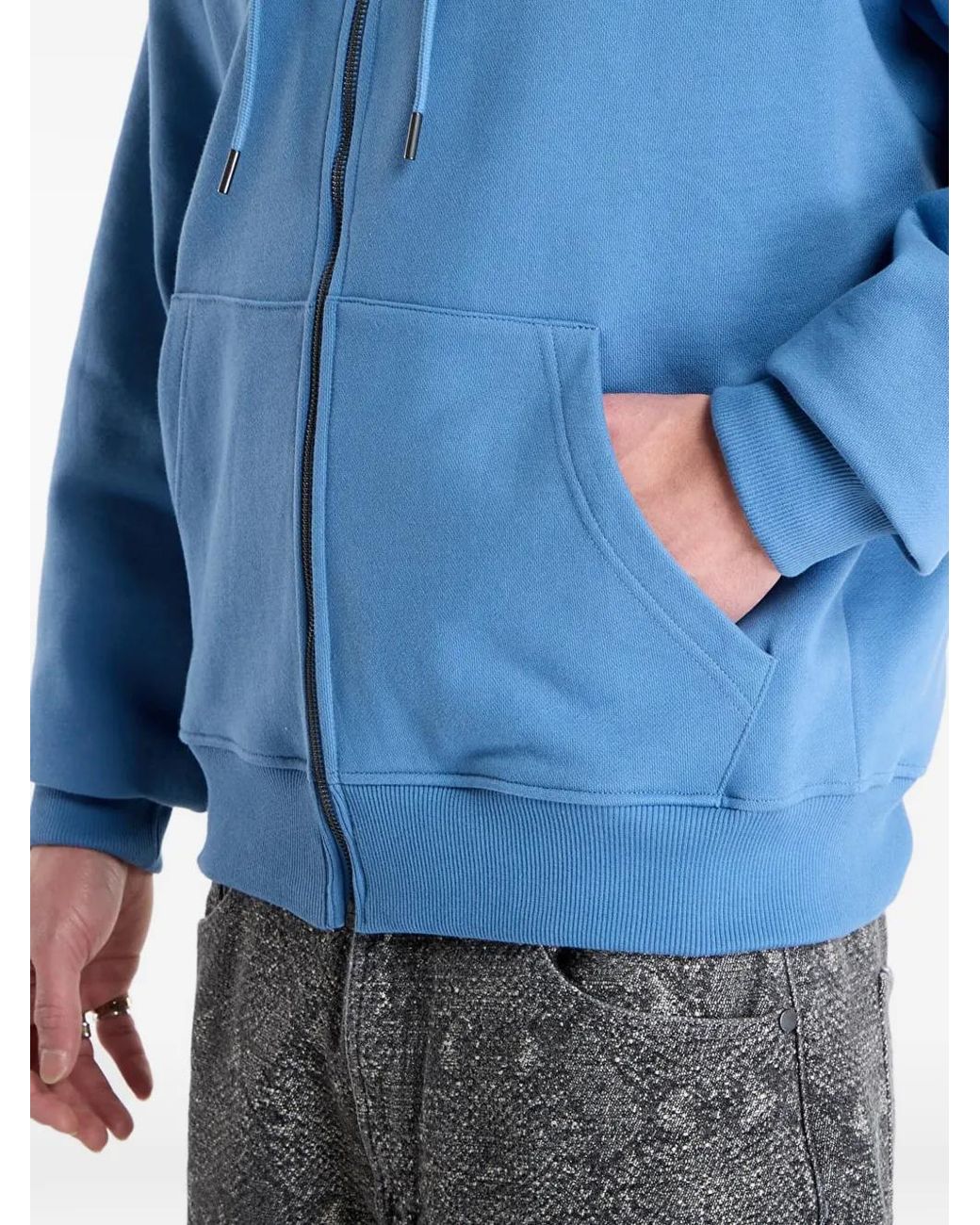 Daily Paper Blue Orbit Zip-Up Hoodie for men