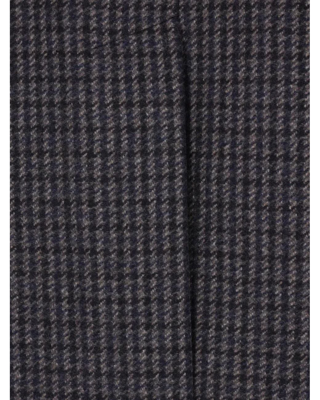 Tagliatore Gray Houndstooth-Pattern Coat for men
