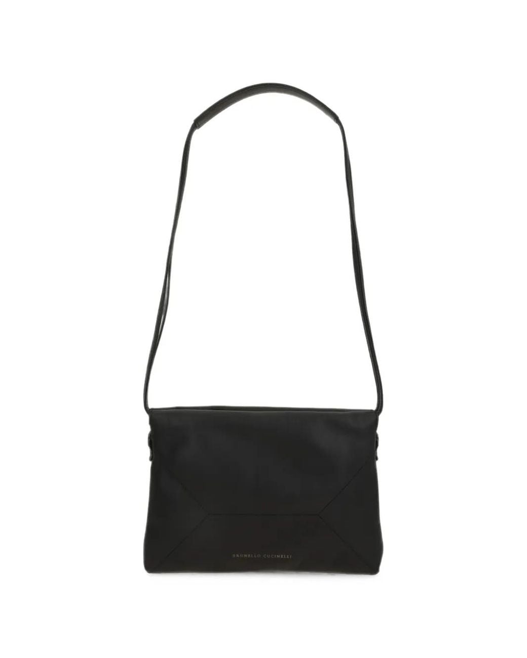 Brunello Cucinelli White Sac Porté Épaule En Cuir