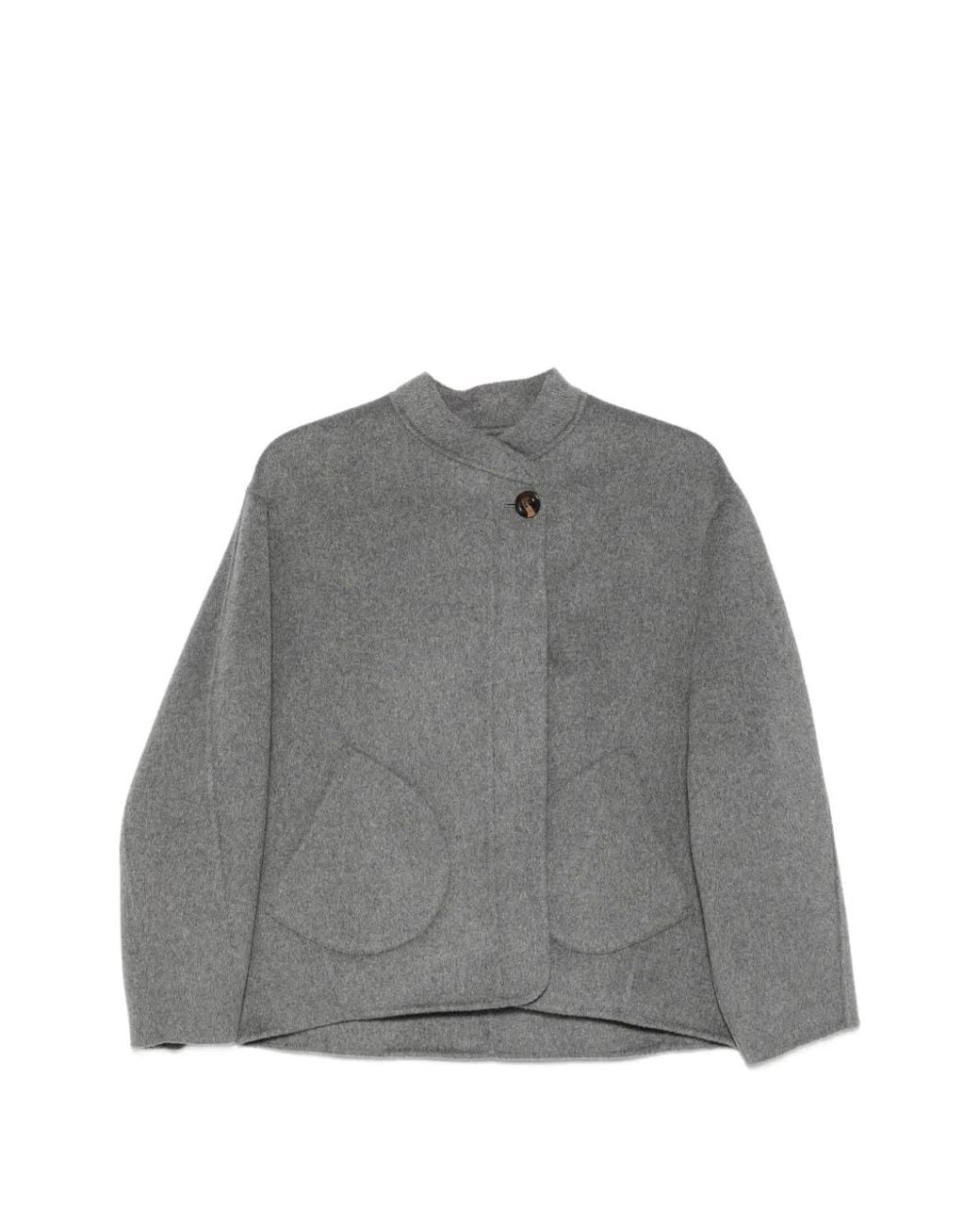 Soeur Gray Windsor Patch-Pocket Jacket