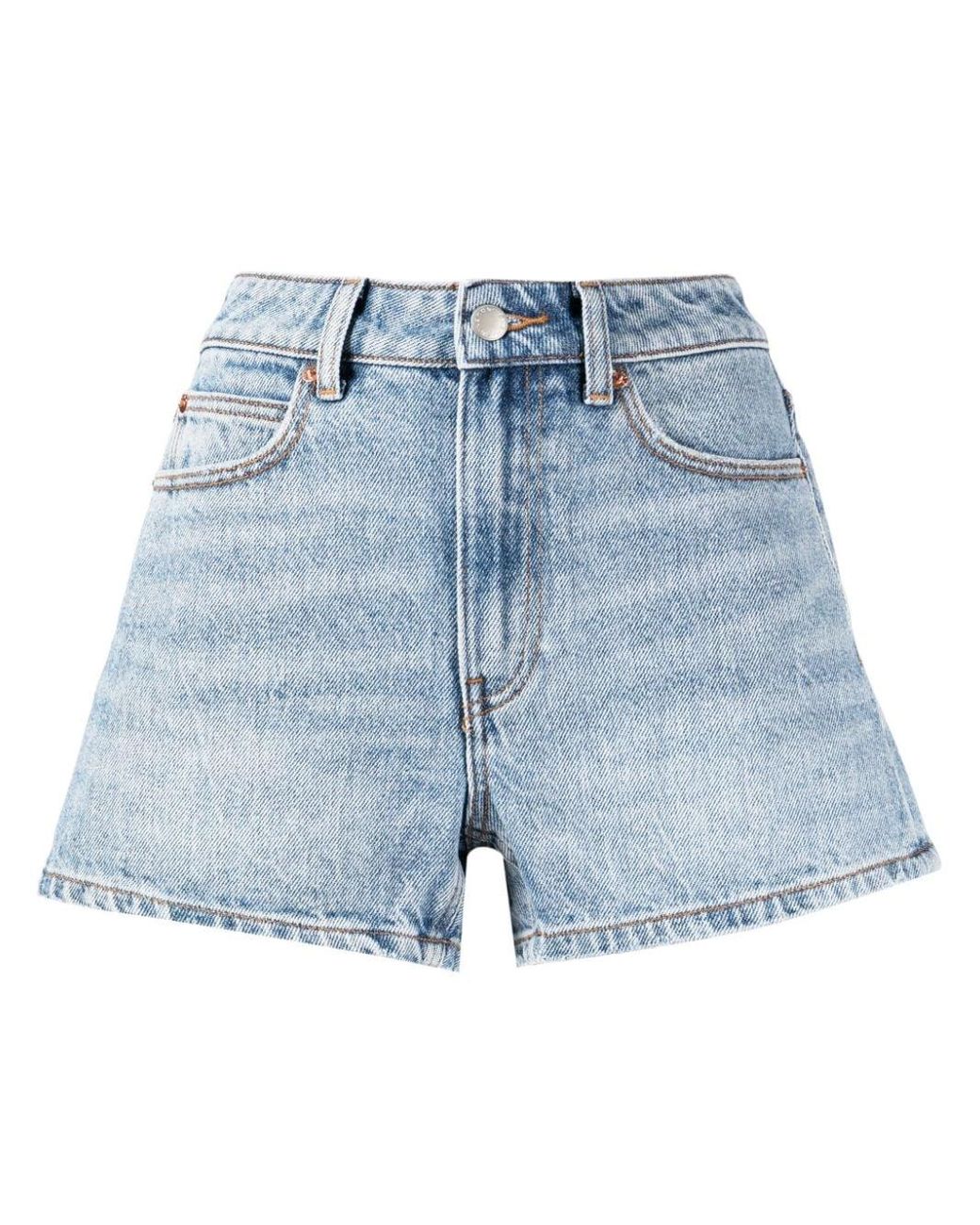 Alexander Wang Jeans-Shorts mit hohem Bund in Blau | Lyst DE