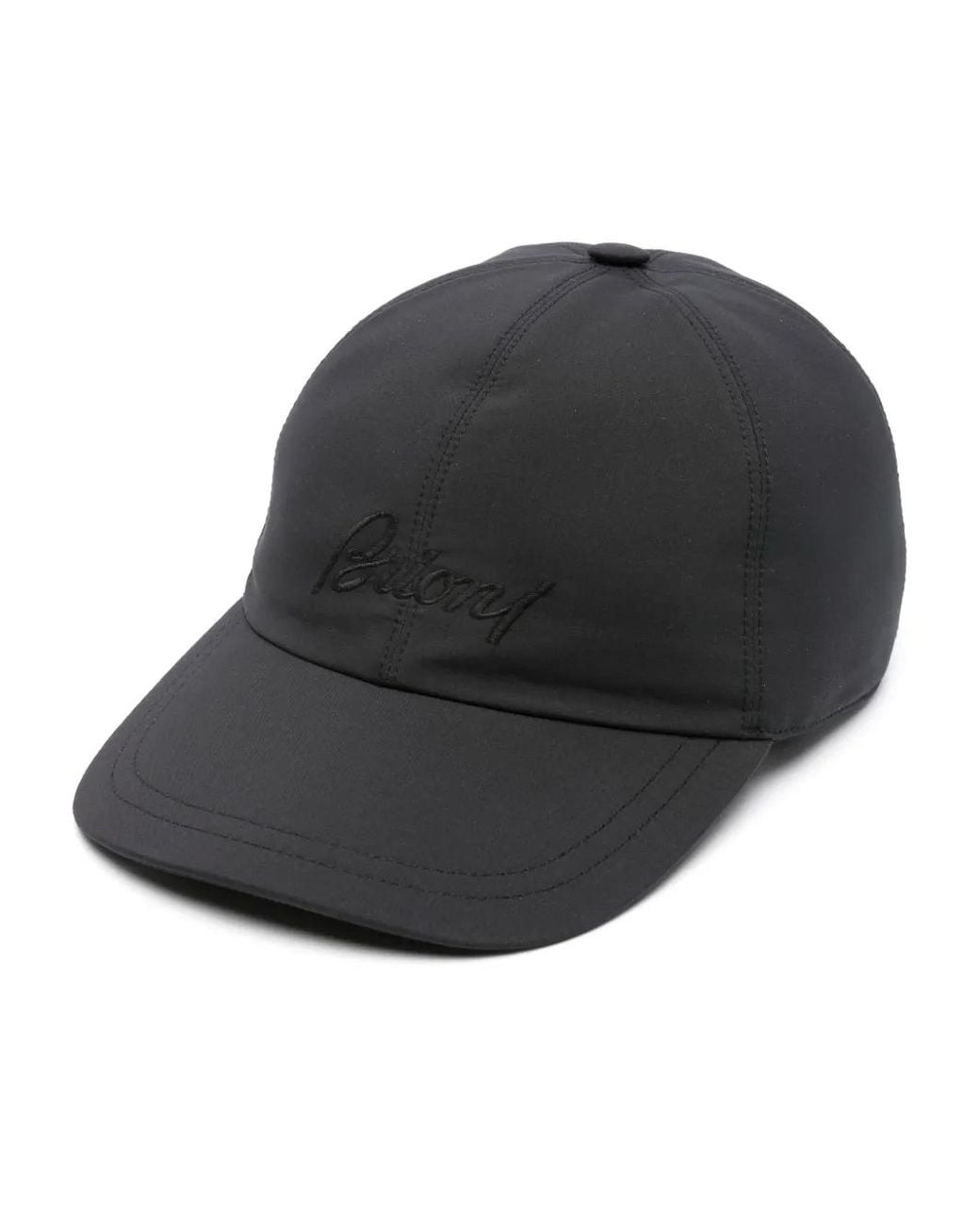 Brioni Gray Logo Baseball Cap for men