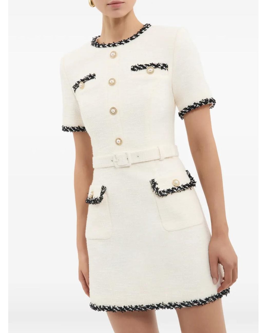 Rebecca Vallance White Jacquie Mini Dress
