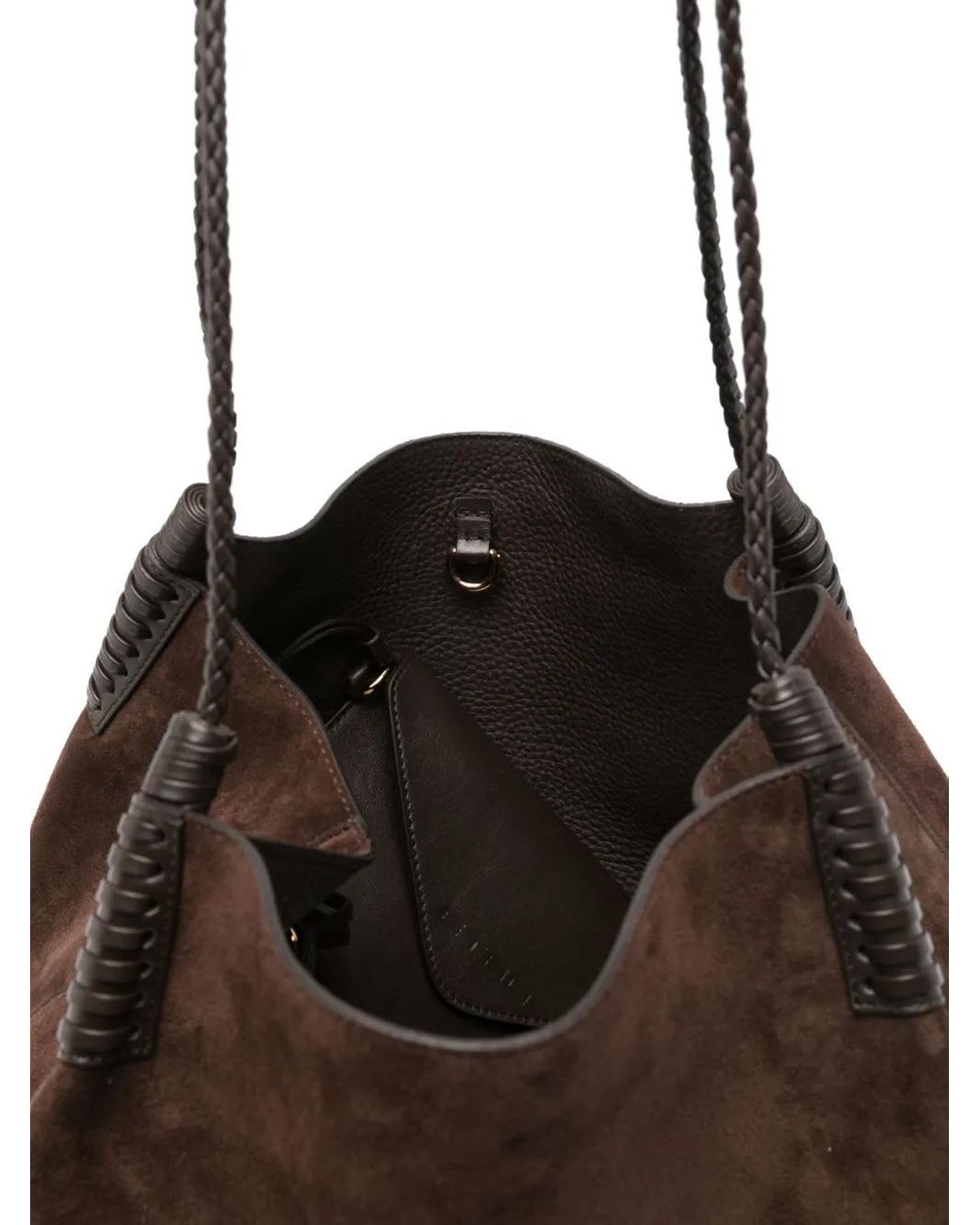 Etro Black Großer Libra Tote Bag Aus Wildleder