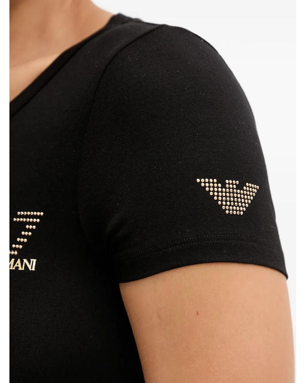 Camiseta Con Logo EA7 de color Black