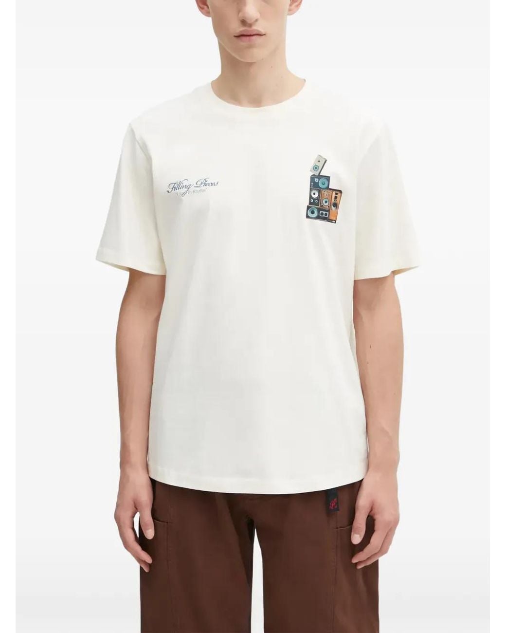 Filling Pieces White T-Shirt À Imprimé Graphique for men