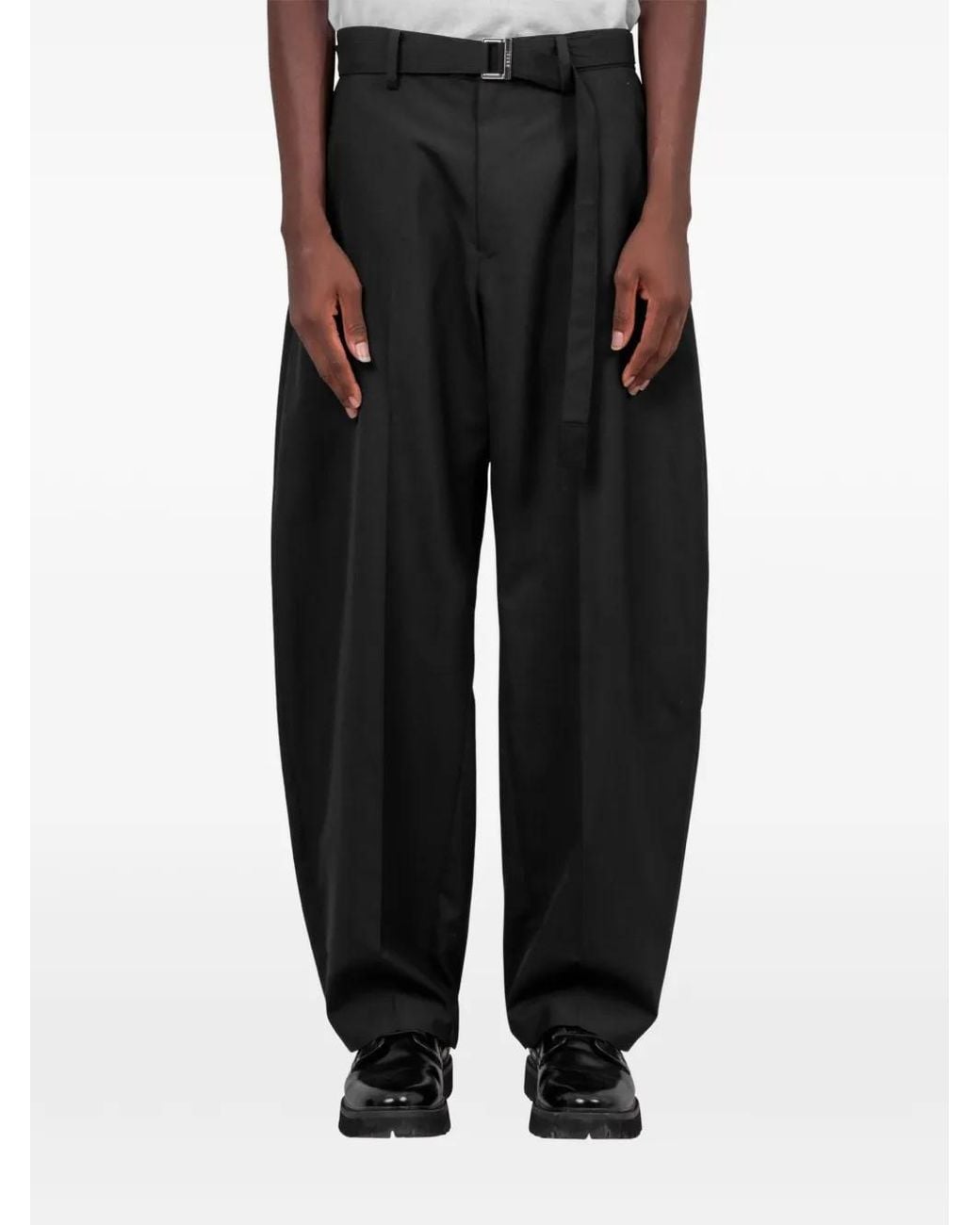 Sacai Blue Belted Trousers for men
