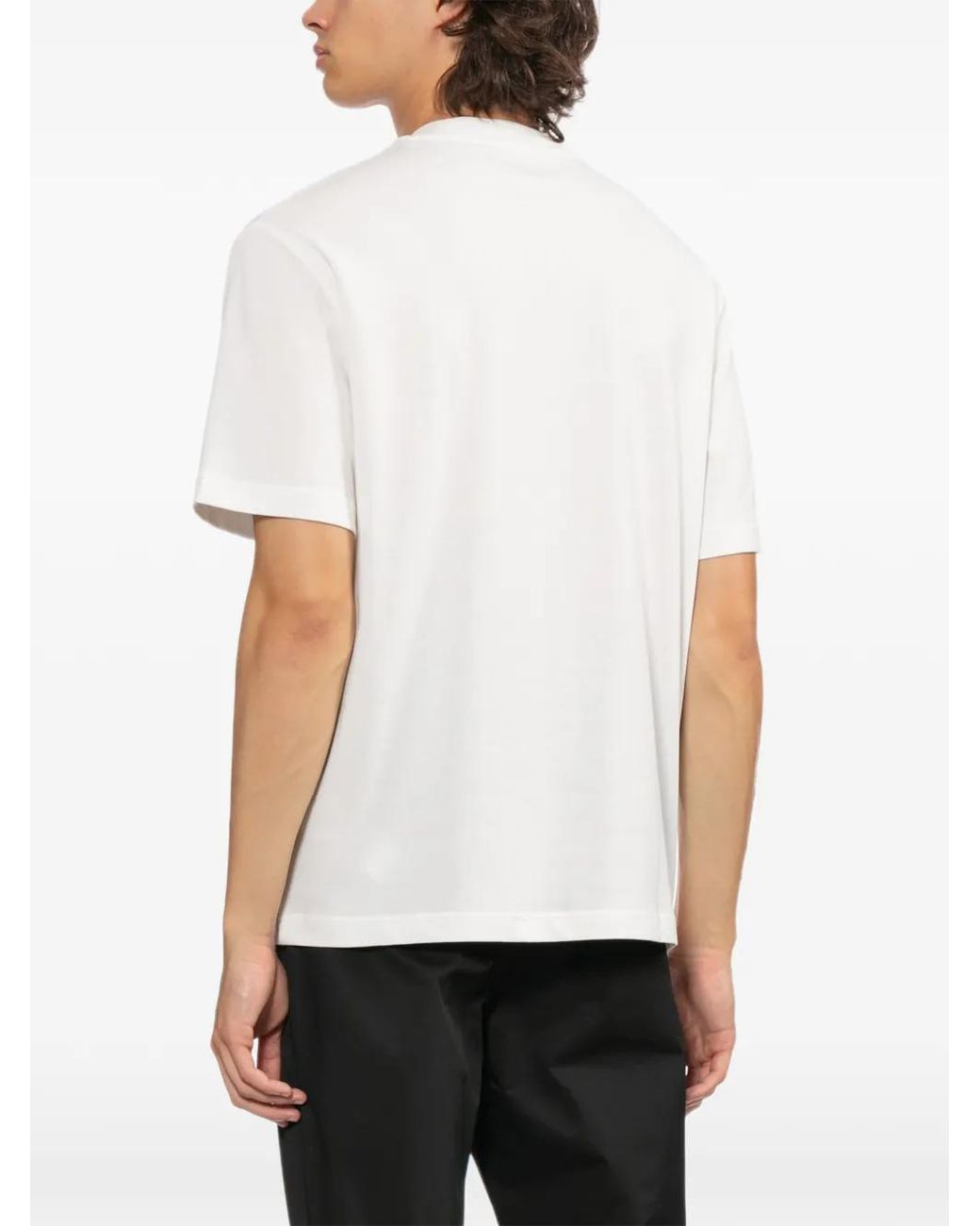 Fred Perry White Logo-Embroidered T-Shirt for men