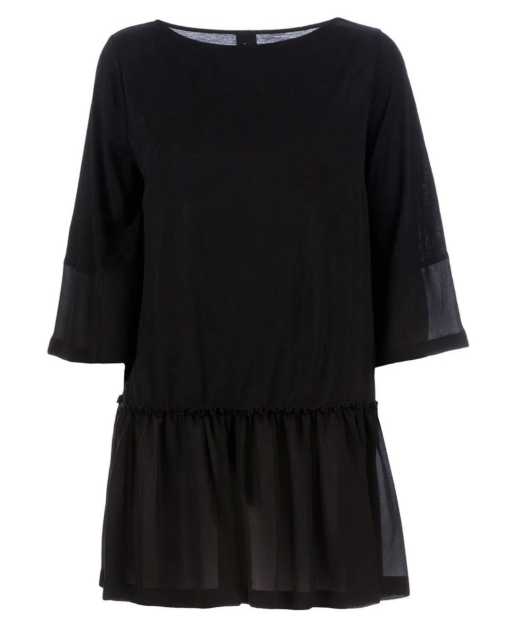 Twisty Parallel Universe Black Flared Dress