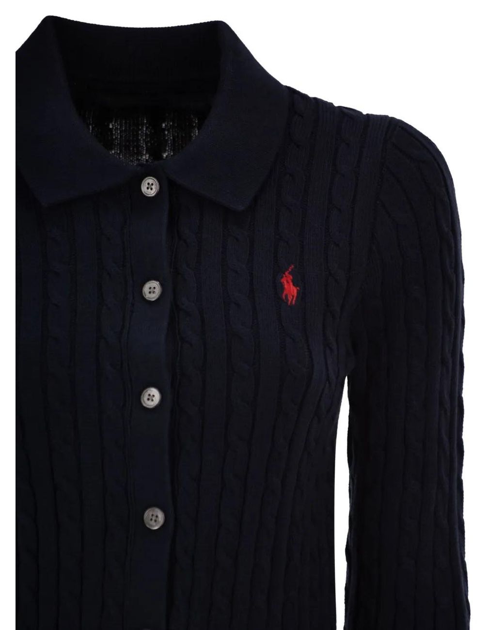 Polo Ralph Lauren Blue Cardigan À Fermeture Zippée