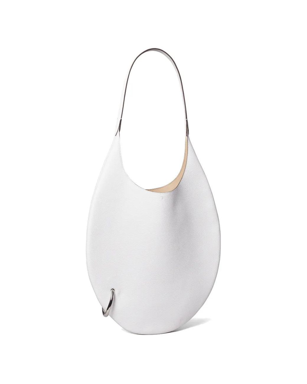 Tory Burch White Pierced Schultertasche