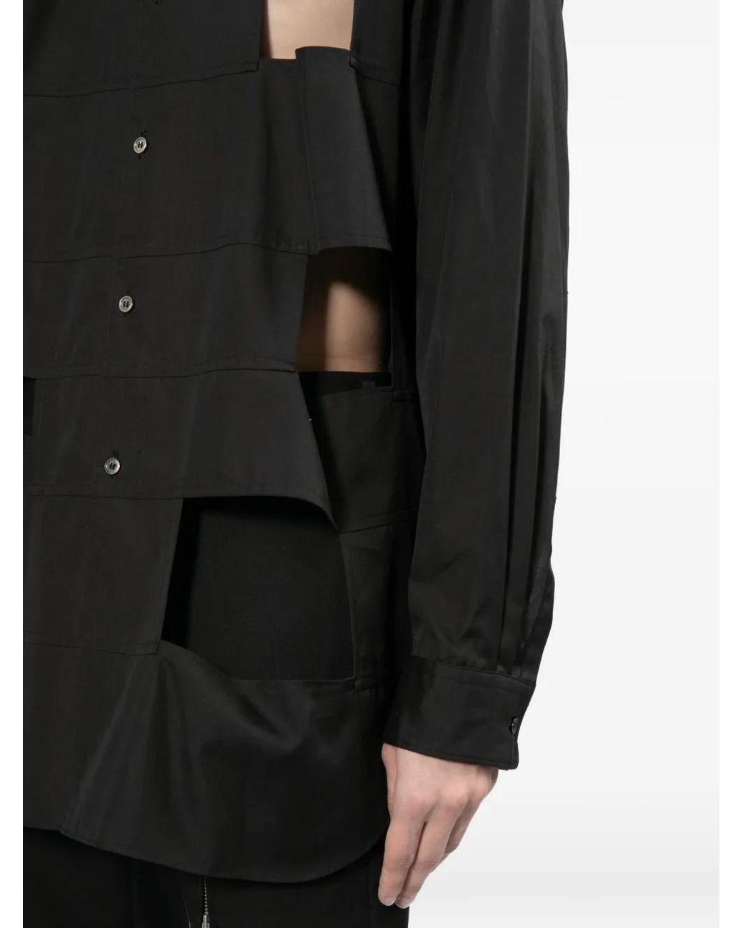 Comme des Garçons Black Cut-Out Shirt for men