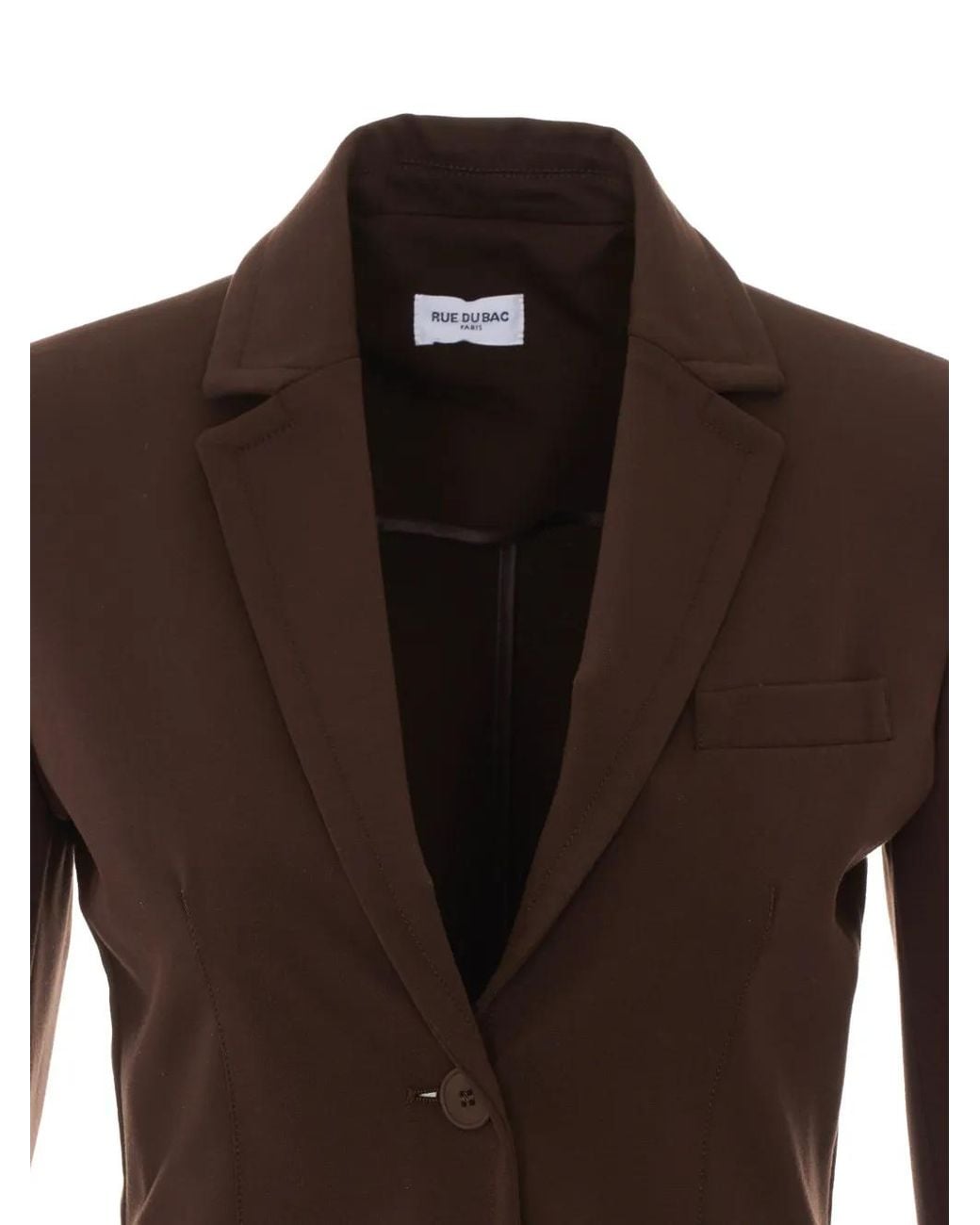 RUE DU BAC Brown Single-Breasted Blazer