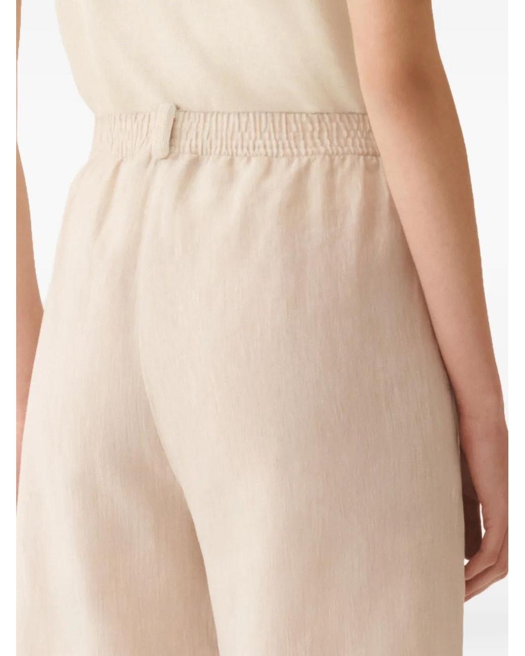 Fabiana Filippi White Palazzohose mit elastischem Bund