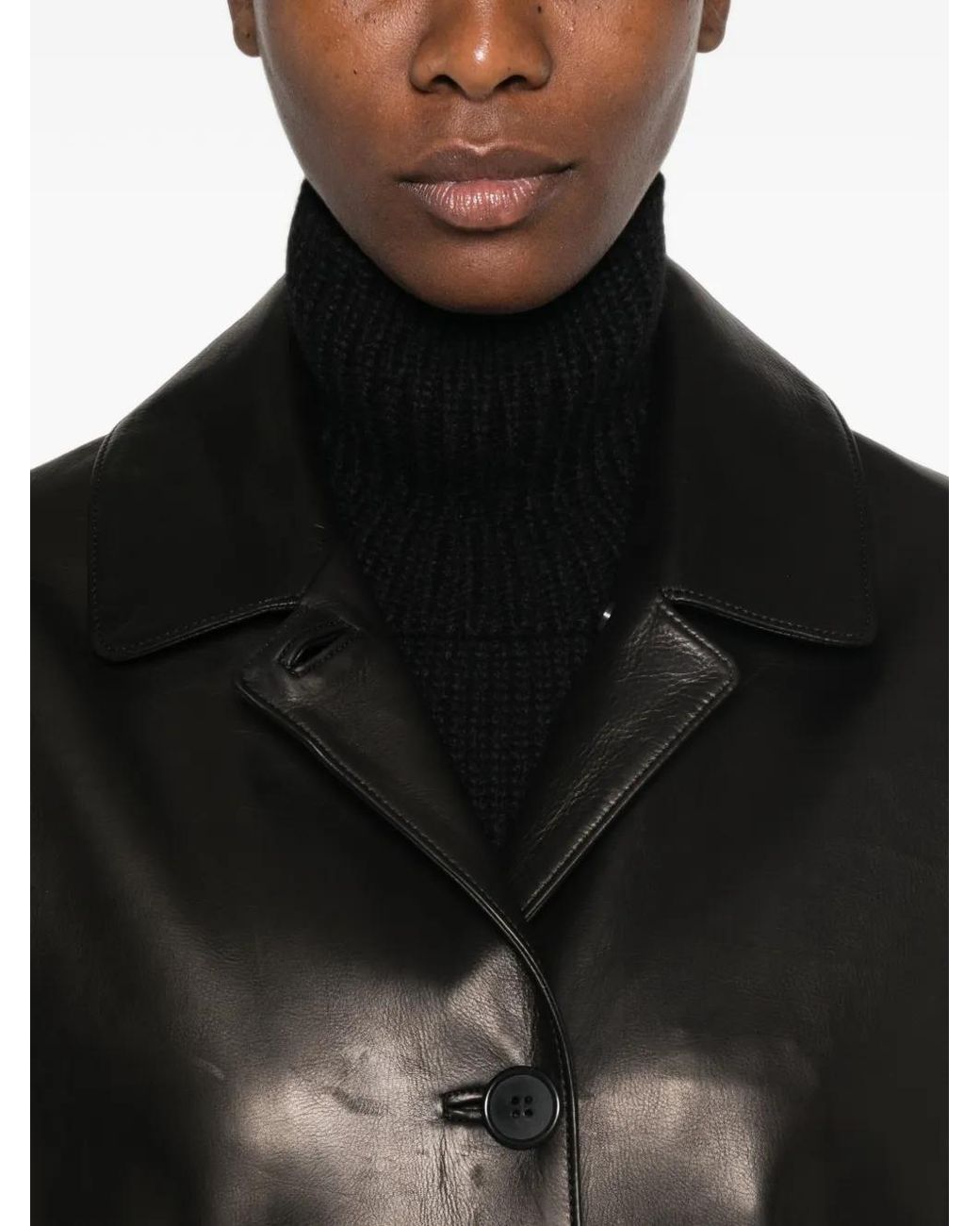 The Row Black Donata Coat