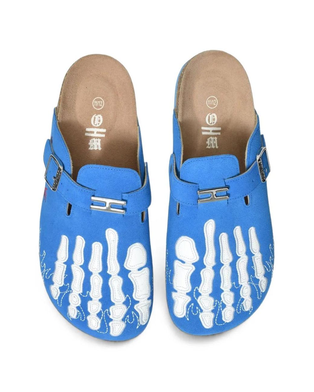 The Edge of Earth™ Blue X Octavious Marks Mules À Patch Squelette Et Bride À Boucle for men