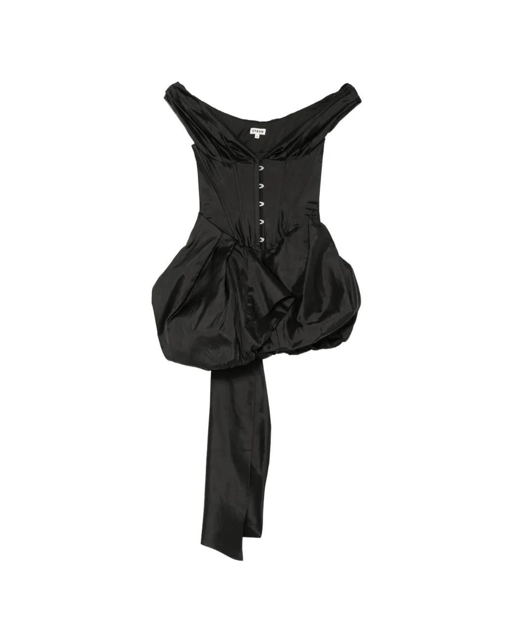 Staud Black Fabianne Mini Dress