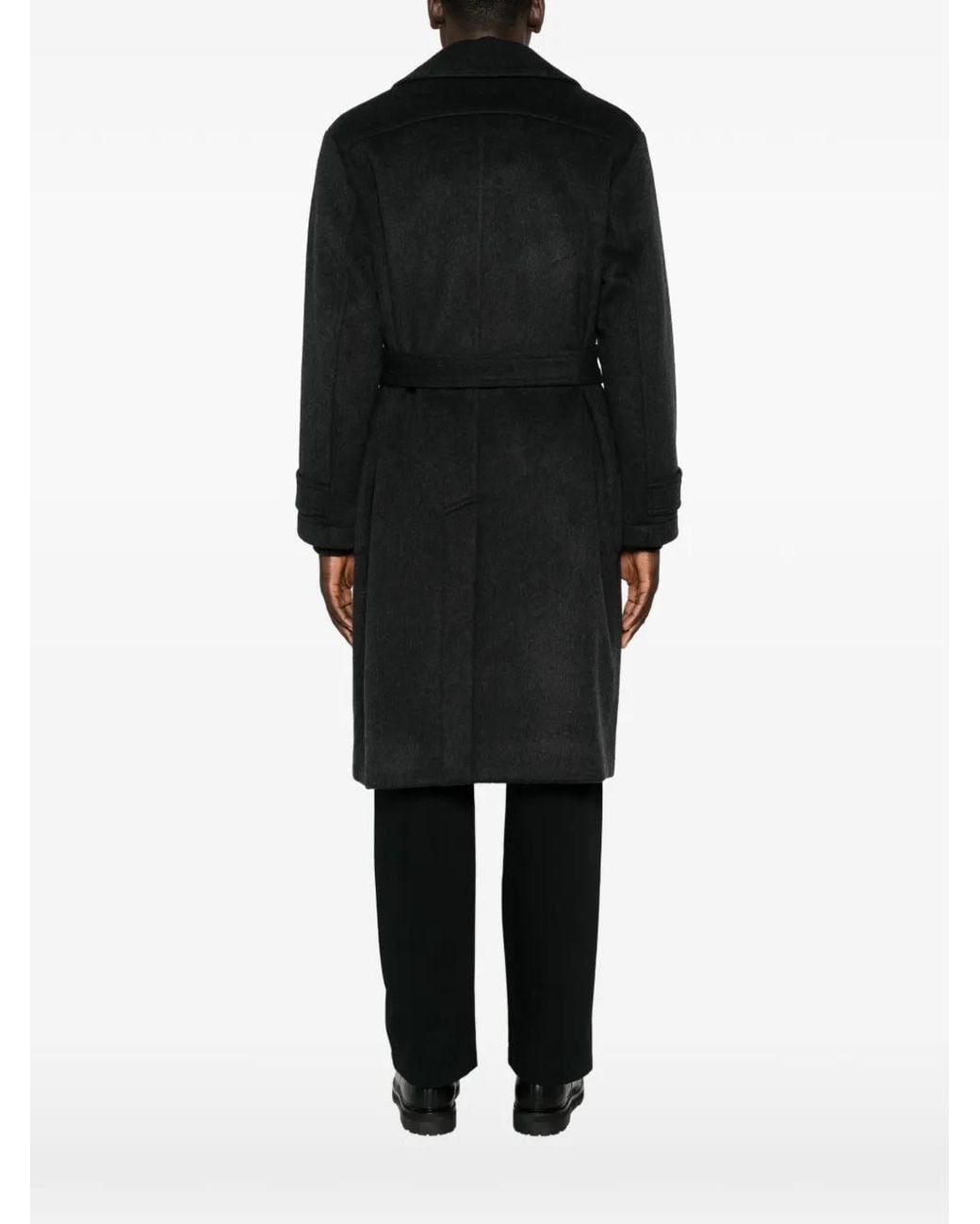 Amaranto Jas Met Knoopsluiting En Ceintuur in het Black voor heren