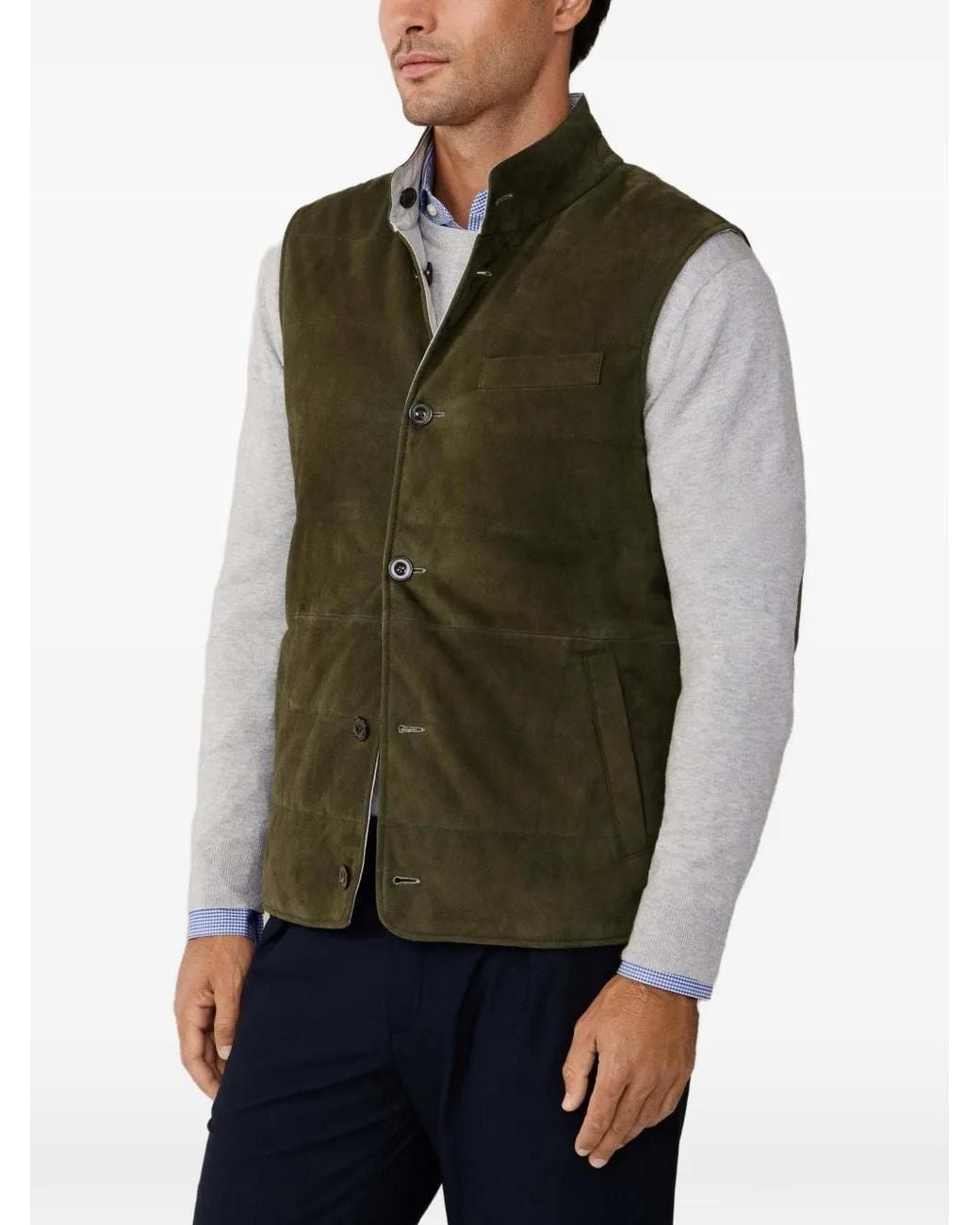 Hackett Green Reversible Gilet for men