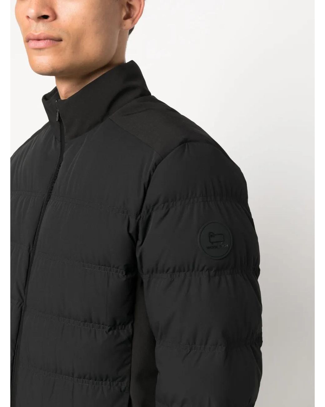 Woolrich Down Jacket With Logo in Black für Herren