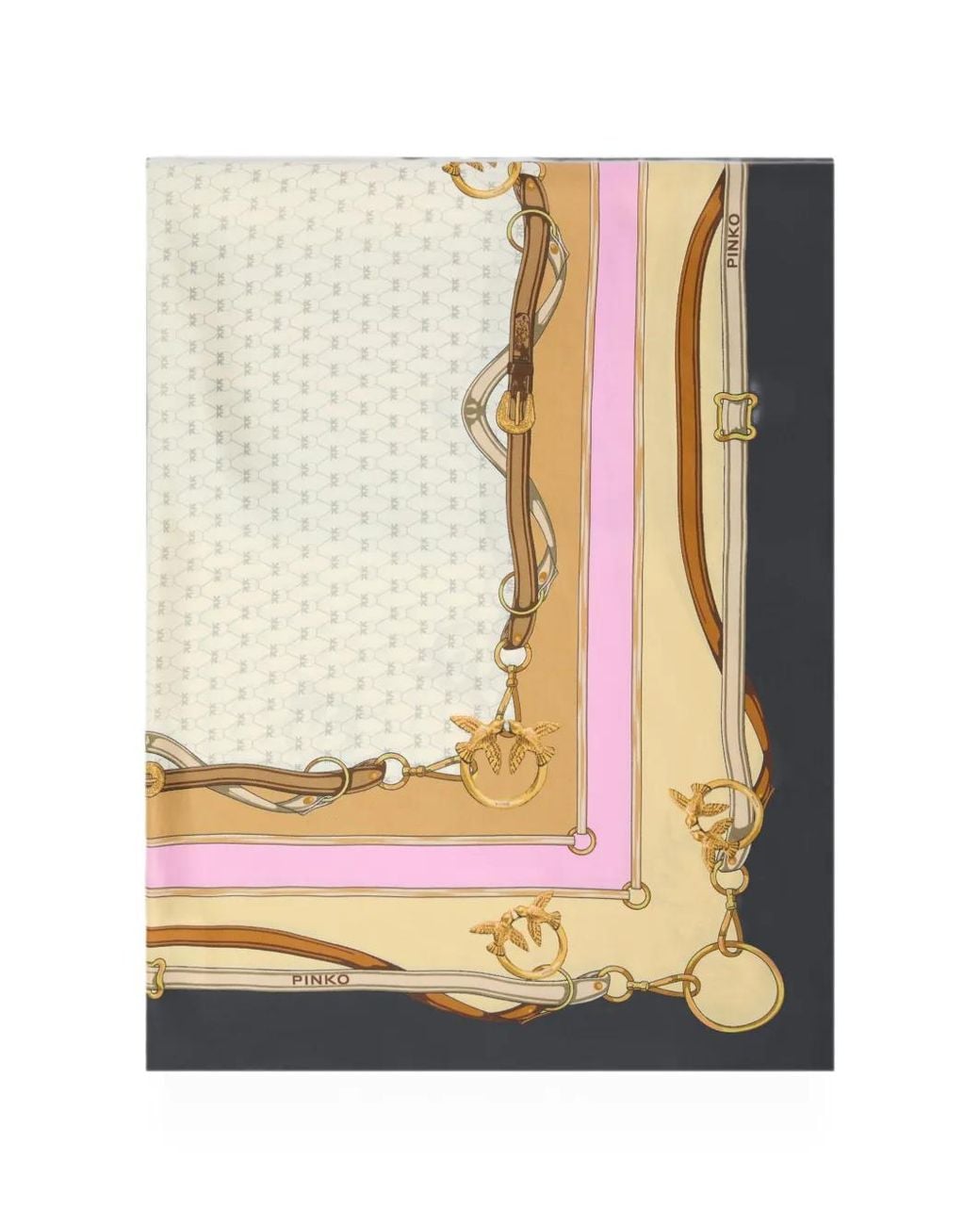 Pinko Natural Scarf With Multicoloured Print