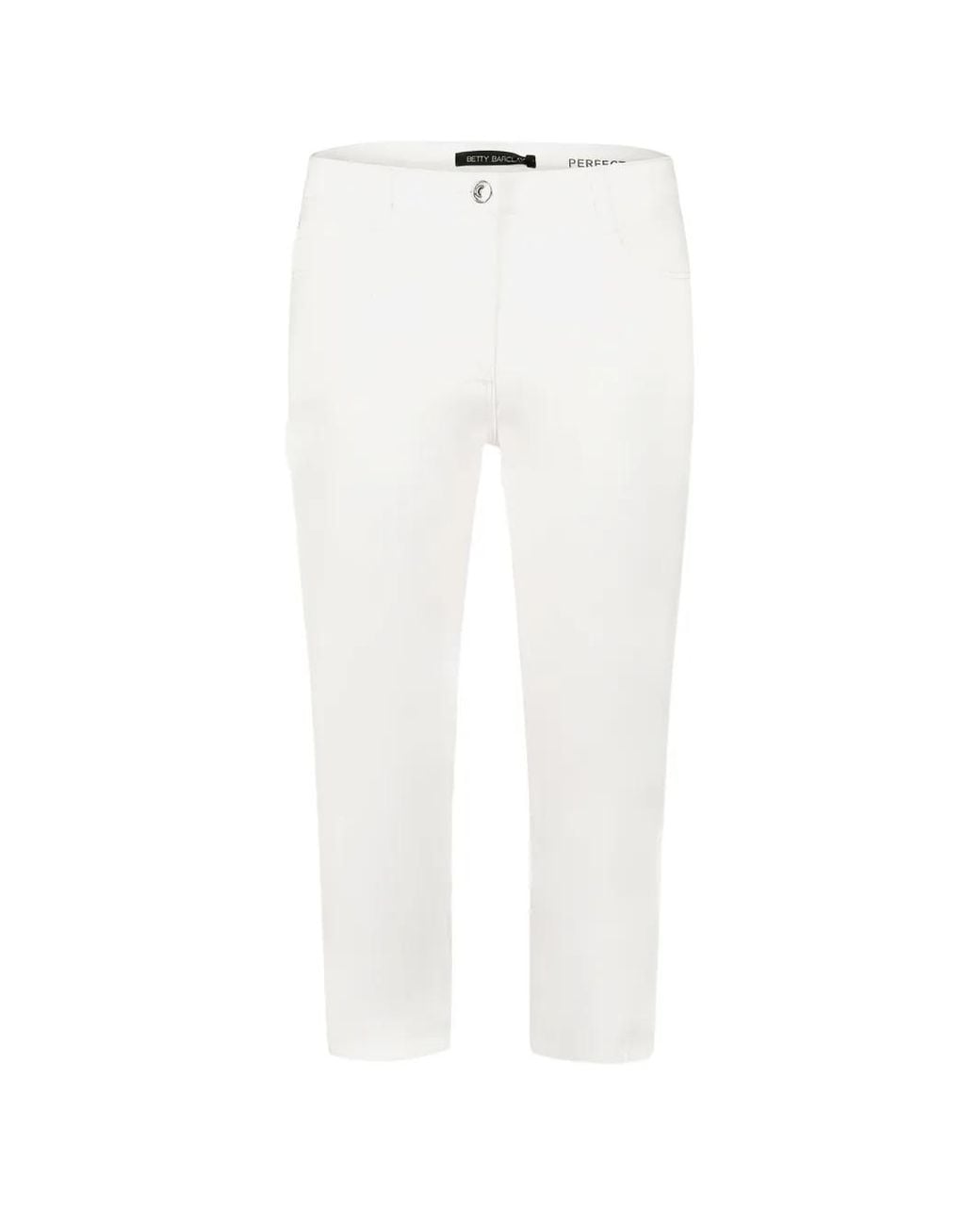 Betty Barclay White Cropped Trousers