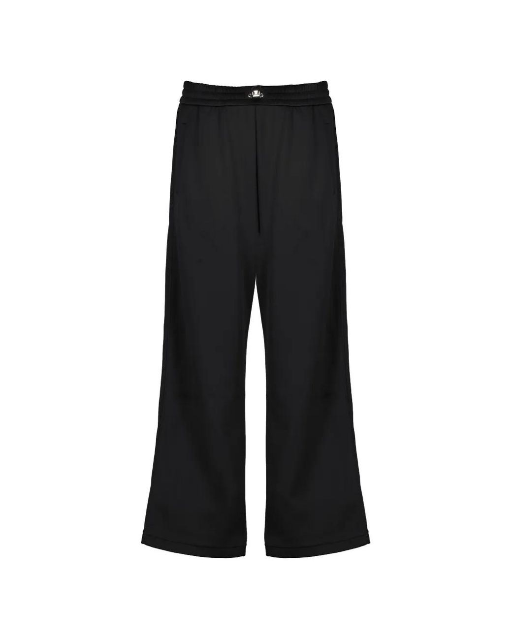 Fendi Black Logo Engraved Trim Trousers for men