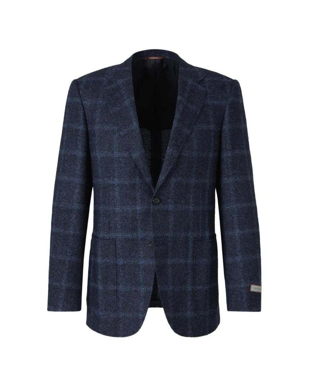 Canali Blue Checked Blazer for men