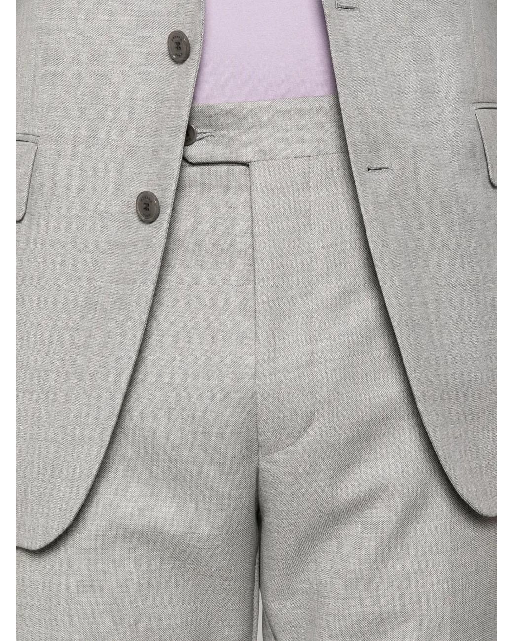 Fursac Gray Two-Piece Wool Suit for men