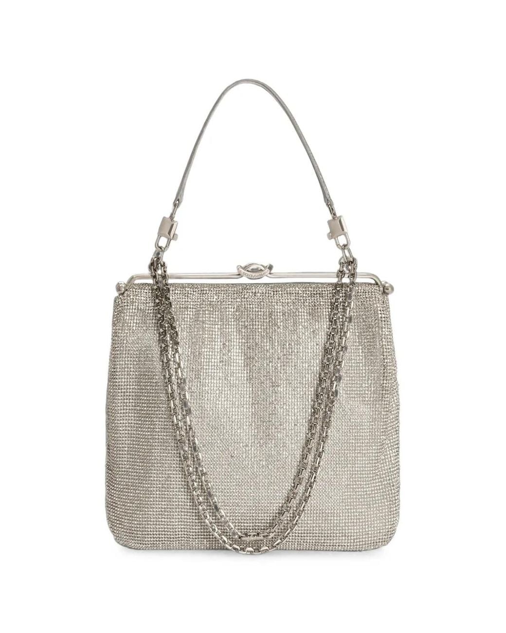 Dolce & Gabbana White Dina Shoulder And Crossbody Bag